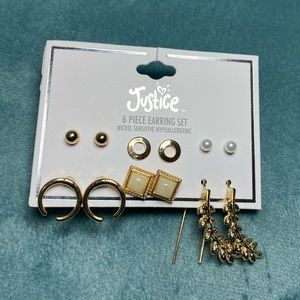 Justice Earrings (6 pair)